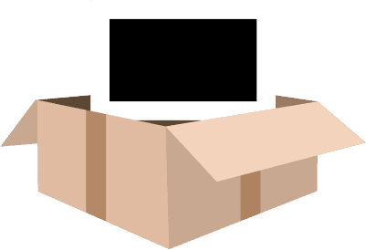 Illustration eines Touchpanels in der zugehörigen Verpackung